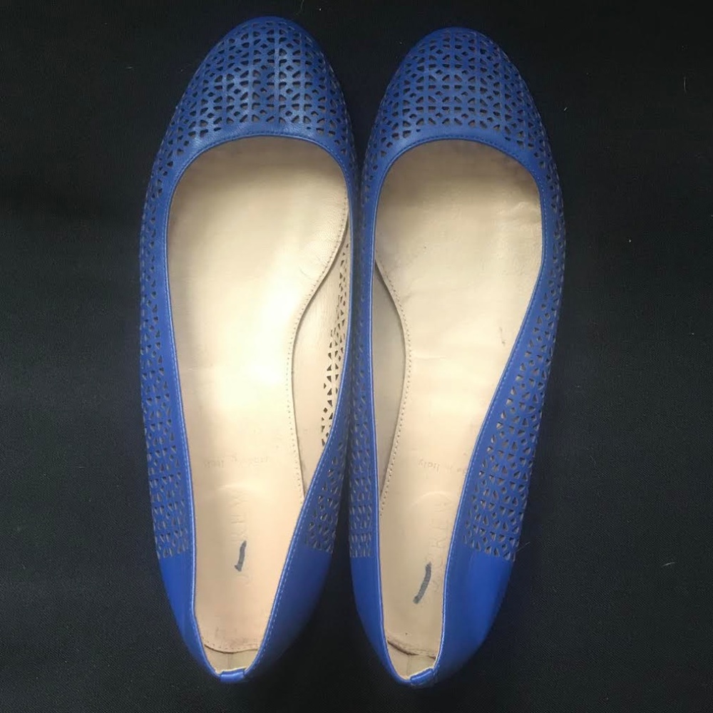 Blue J Crew Patterned Flats
